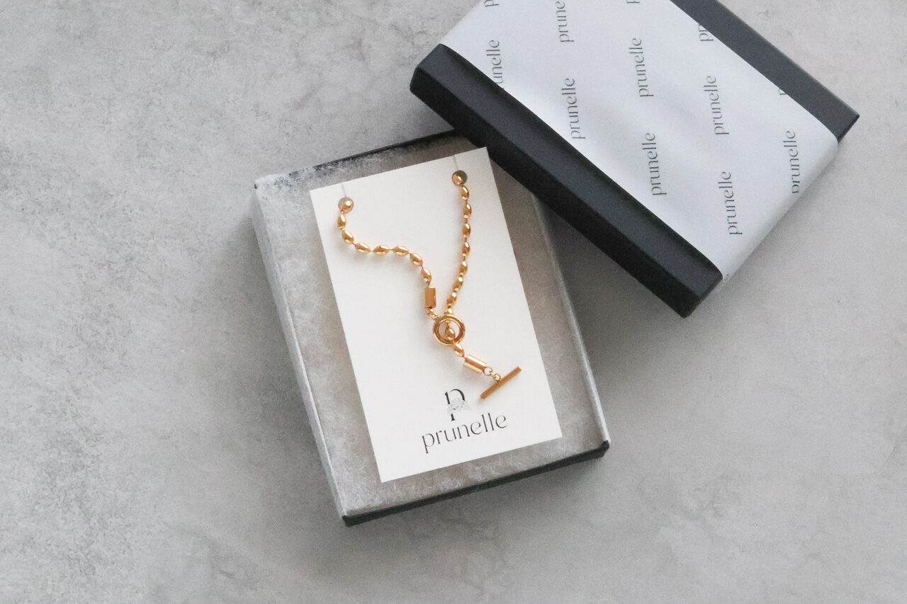 ステンレス オーバルボールチェーン Y字ネックレス