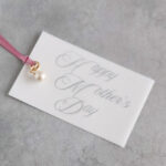 母の日メッセージカードとコットンパールチャーム